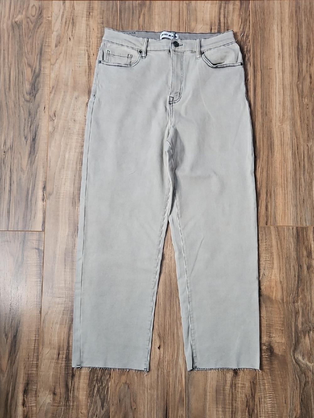 DKNY JEANS Women's Light Gray Straight Jeans 8/29